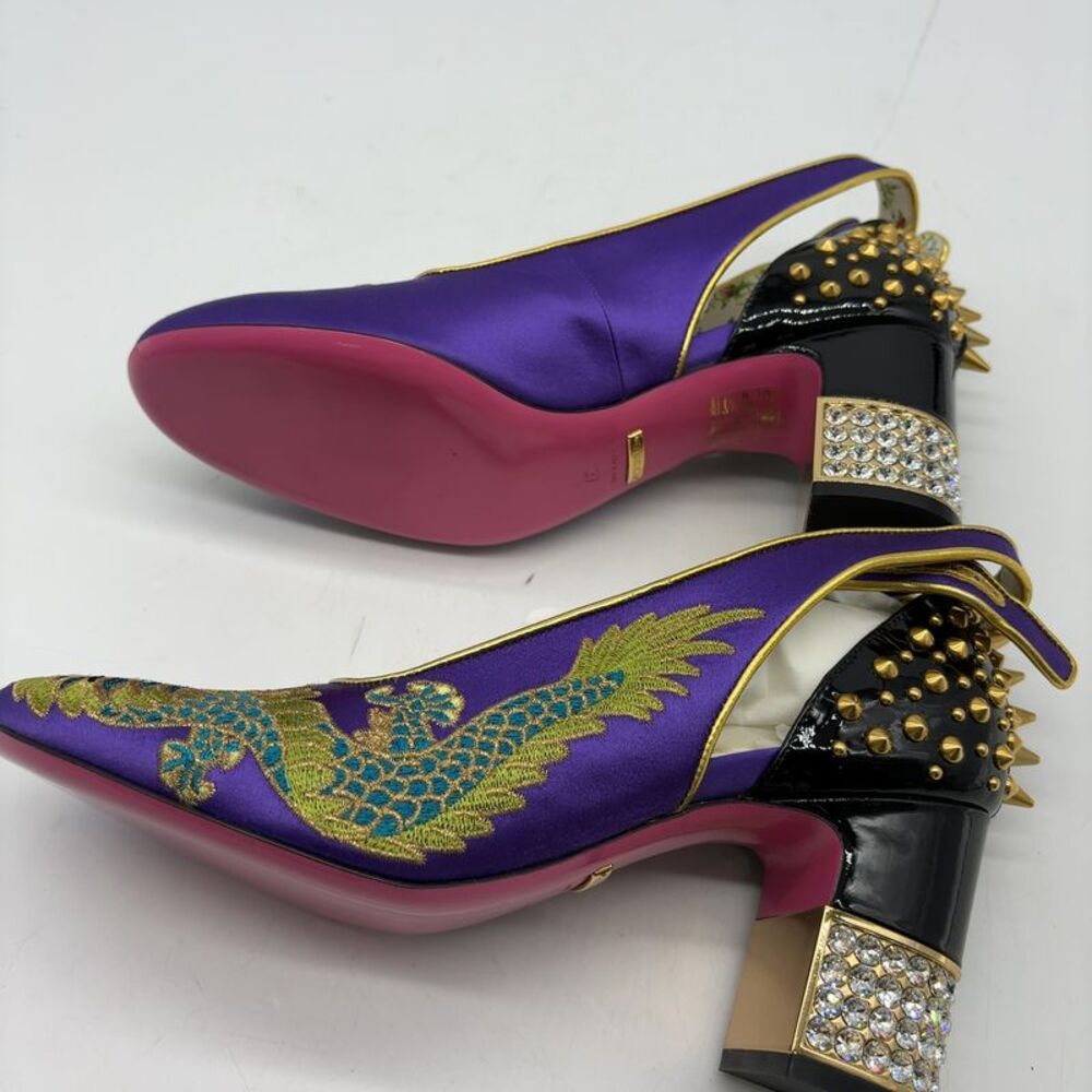 Gucci Spike Embellished Mary Jane Pumps - Picture 4 of 9